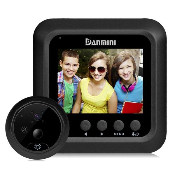 Danmini Q5 PIR 2.4 inch Screen 2.0MP Security Camera No Disturb Peephole Viewer, Support TF Card / Night Vision / PIR Motion Detection / Body Sensor / Video Recording (Black)
