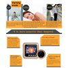 W5 2.4 inch Screen 2.0MP Security Camera No Disturb Peephole Viewer Doorbell, Support TF Card / Night Vision / Video Recording (Gold) - Image 9