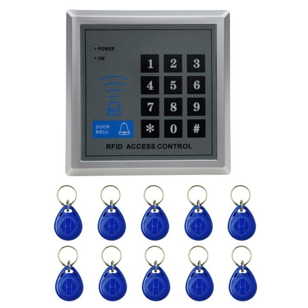 X1 RFID Single Door Access Control System with Keypad & 10 ID Card Token Keyfobs, Support Password & EM Card Reader - Image 4