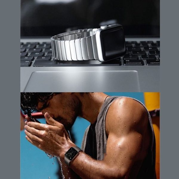 Apple Watch 42mm Stainless Steel Watch Band (Silver) - Image 5