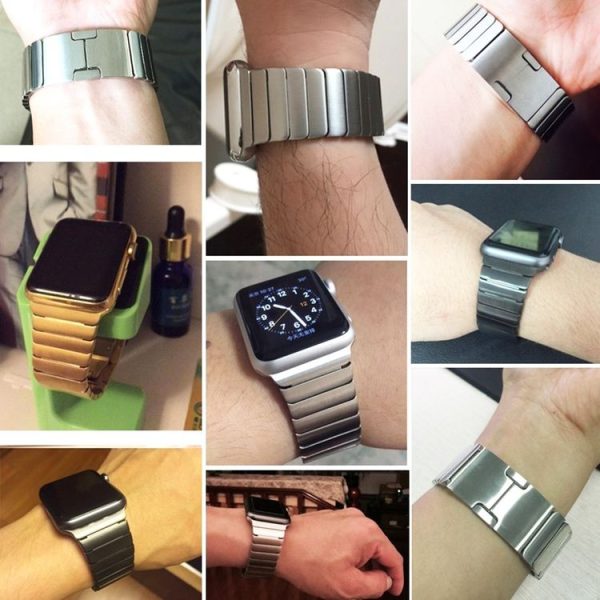 Apple Watch 42mm Stainless Steel Watch Band (Silver) - Image 8