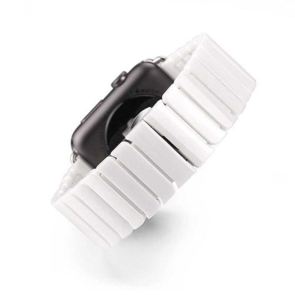 Apple Watch Ultra 49mm&Watch Ultra 2 49mm / Series 10 46mm / 9&8&7 45mm / SE 3&SE 2&6&SE&5&4 44mm / 3&2&1 42mm Delicate Ceramics Wrist Watch Band (White) - Image 3