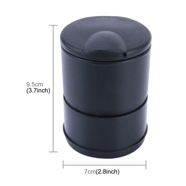KANEED Universal Detachable Car Cigarette Ashtray for Most Car Cup Holder (Black) - Image 2