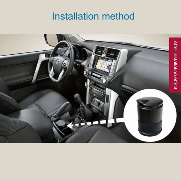 KANEED Universal Detachable Car Cigarette Ashtray for Most Car Cup Holder (Black) - Image 7