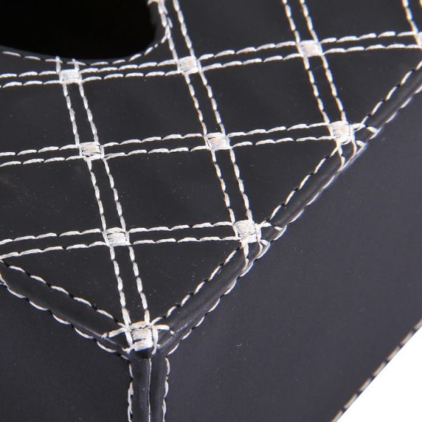 Luxury PU Leather Cover Case Tissue Box Car Pumping Tray - Image 6