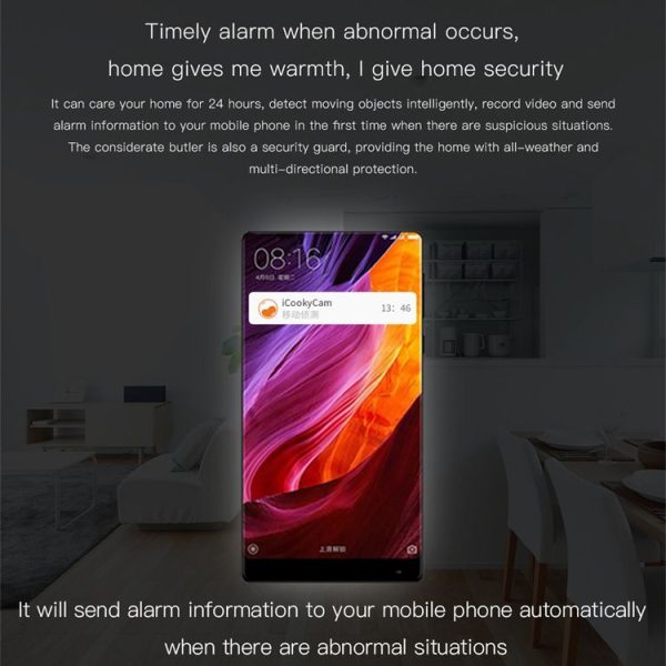 CAMSOY S1 HD 1280 x 720P 140 Degree Wide Angle Wireless WiFi Intelligent Surveillance Camera - Image 9