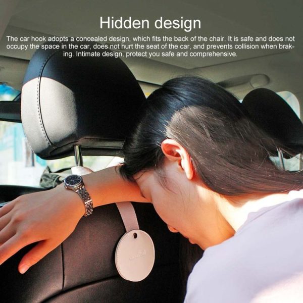 Original Xiaomi Youpin 2 PCS Qualitell Car Seat Back Hanger Headrest Hook (White) - Image 5