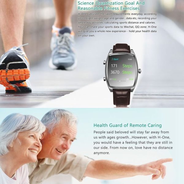 INew H-One 1.54 inch Bluetooth Health Smart Watch, Support Blood Pressure Monitor / Heart Rate Monitor / Sleep Monitor / Sports Monitor / Smart Alarm, Compatible with Android and iOS Phones - Image 12