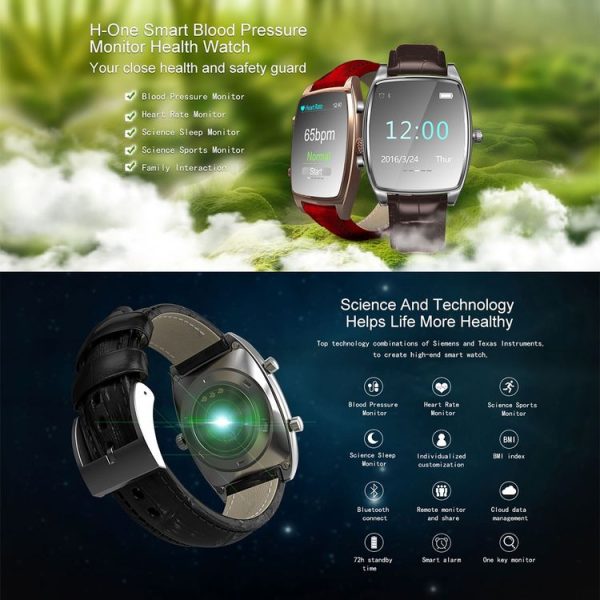 INew H-One 1.54 inch Bluetooth Health Smart Watch, Support Blood Pressure Monitor / Heart Rate Monitor / Sleep Monitor / Sports Monitor / Smart Alarm, Compatible with Android and iOS Phones - Image 9