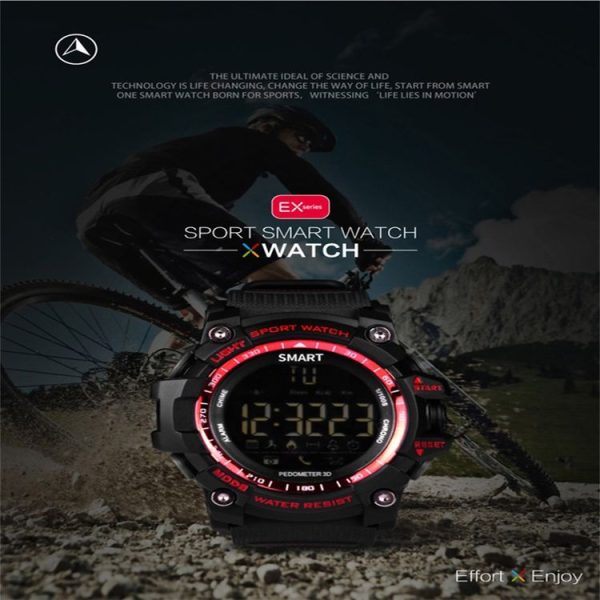 EX16 Bluetooth 4.0 Smart Watch, IP67 Waterproof, Support Sport Monitoring / Data Analysis / Information Reminder / Remote Camera, Compatible with both Android and iOS System (Gold) - Image 2