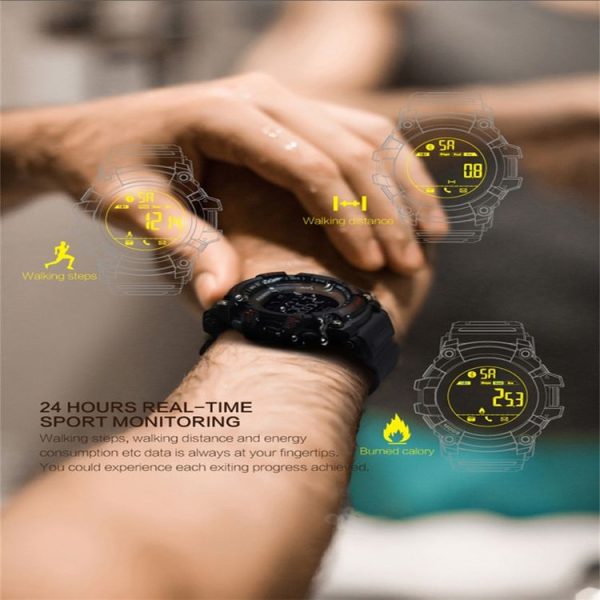 EX16 Bluetooth 4.0 Smart Watch, IP67 Waterproof, Support Sport Monitoring / Data Analysis / Information Reminder / Remote Camera, Compatible with both Android and iOS System (Gold) - Image 9