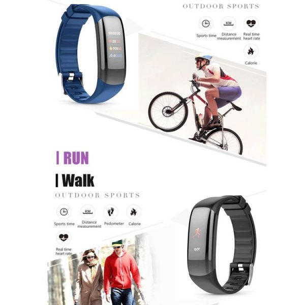 P7 0.96 inch Color Screen Bluetooth 4.0 Smart Bracelet Fitness Tracker, IP67 Waterproof, Support Multiple Sports Mode / Heart Rate Monitor / Sleep Monitor / Information Reminder / Sedentary Reminder, Compatible with both Android and iOS System (Blue) - Image 8
