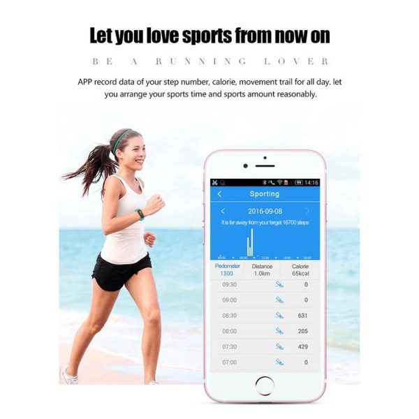 P7 0.96 inch Color Screen Bluetooth 4.0 Smart Bracelet Fitness Tracker, IP67 Waterproof, Support Multiple Sports Mode / Heart Rate Monitor / Sleep Monitor / Information Reminder / Sedentary Reminder, Compatible with both Android and iOS System (Blue) - Image 9