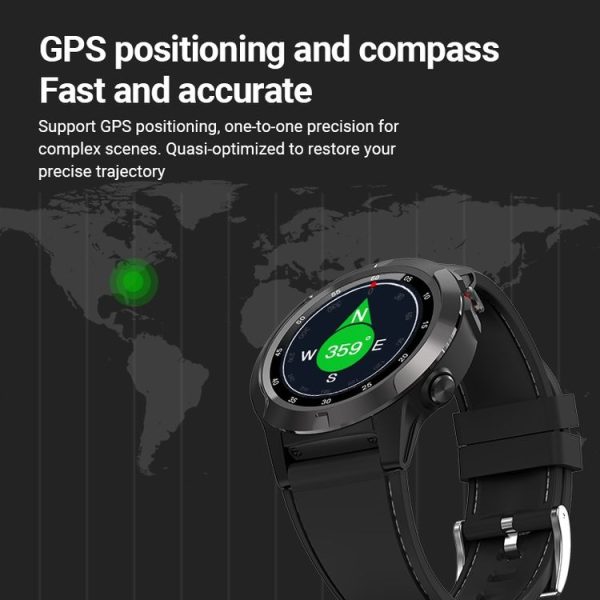 SMA-M4 1.3 inch IPS Color Touch Screen Smart Watch, IP67 Waterproof, Support GPS / Heart Rate Monitor / Sleep Monitor / Blood Pressure Monitoring (Black) - Image 4