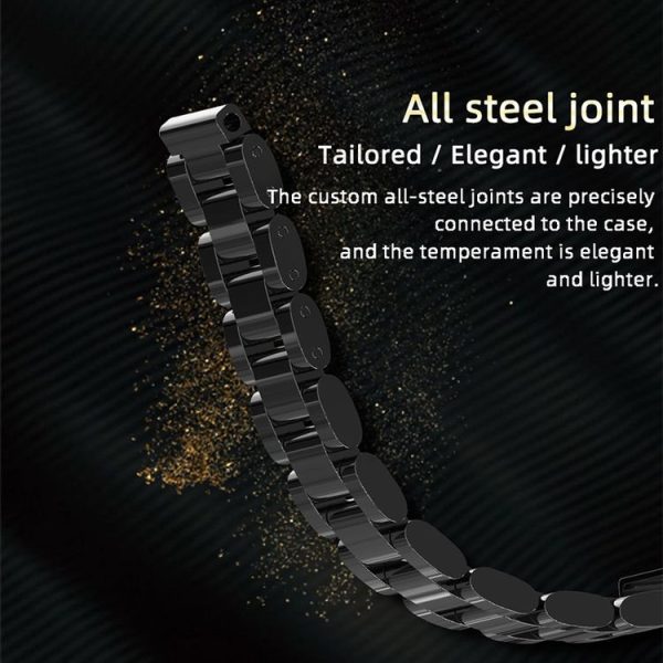 Mijobs Stainless Steel Metal Watch Band for Xiaomi Mi Band 3 & 4 & 5 & 6 (Silver) - Image 7