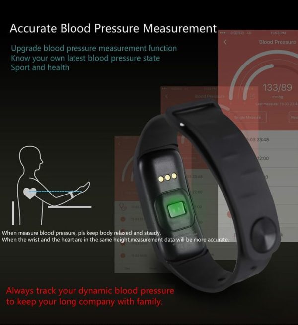 M8 Blood Pressure Heart Rate Bluetooth Smart Bracelet, Pedometer / Sleep Monitor / Call Reminder / Distance / Calories / Blood Oxygen (Red) - Image 6