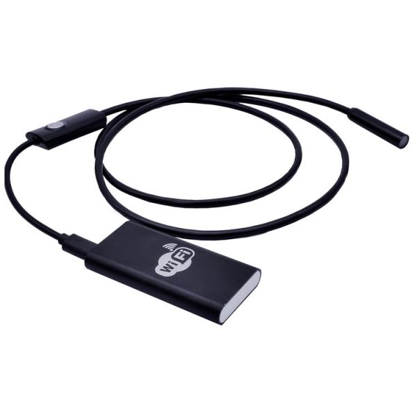 1.0MP HD Camera 30m Wireless Distance Metal WiFi Box Waterproof IPX67 Endoscope Snake Tube Inspection Camera with 6 LED for Android & iOS, Length: 2m, Lens Diameter: 9mm (Black) - Image 2