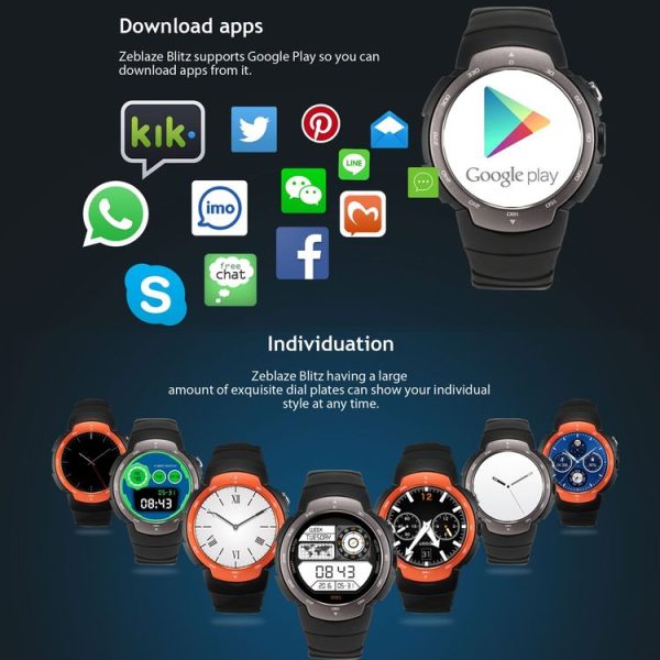 Zeblaze Blitz Bluetooth 4.0 Waterproof IP67 Smart Watch for iOS / Android, Support Heart Rate Pedometer / Sleep Monitor / Anti-lost / Remote Camera / Water Resistant (Orange) - Image 12