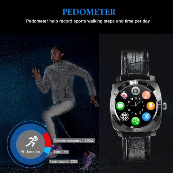 X3 1.33 inch Full IPS Round Touch Screen Bluetooth Smart Watch Phone With SIM Card Slot for Android Smartphones, Support Pedometer / Remote Camera / Sleep Monitoring / Sedentary Reminder / Security Anti-loss Function, etc (Black) - Image 11