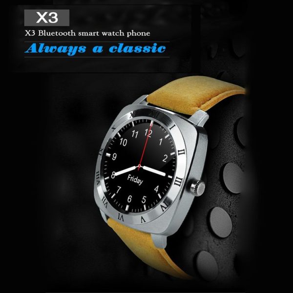X3 1.33 inch Full IPS Round Touch Screen Bluetooth Smart Watch Phone With SIM Card Slot for Android Smartphones, Support Pedometer / Remote Camera / Sleep Monitoring / Sedentary Reminder / Security Anti-loss Function, etc (Black) - Image 4
