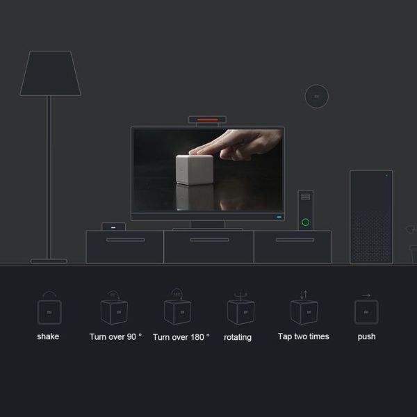 Original Xiaomi Intelligent Magic Mini Cube Wireless Remote Controller for Xiaomi Smart Home Suite Devices, with the Xiaomi Multifunctional Gateway Use (CA1001) (White) - Image 7