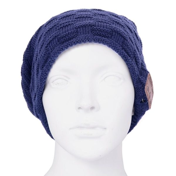 Weave Textured Knitted Bluetooth Headset Warm Winter Beanie Hat with Mic for Boy & Girl & Adults (Dark Blue) - Image 5
