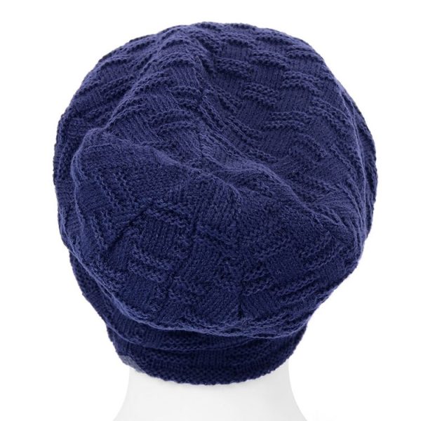 Weave Textured Knitted Bluetooth Headset Warm Winter Beanie Hat with Mic for Boy & Girl & Adults (Dark Blue) - Image 6
