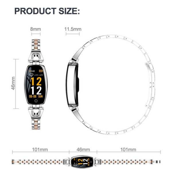 H8 0.96 inch TFT Color Screen Fashion Smart Watch IP67 Waterproof, Support Message Reminder / Heart Rate Monitor / Blood Pressure Monitoring / Sleeping Monitoring / Multiple Sport Mode (Rose Gold) - Image 17