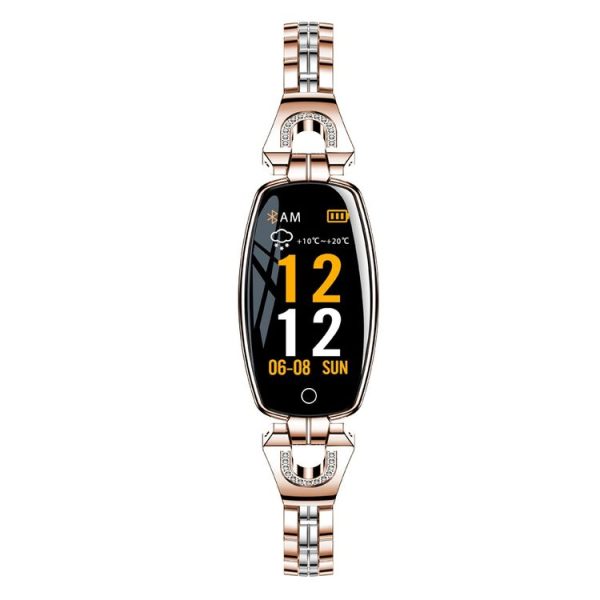 H8 0.96 inch TFT Color Screen Fashion Smart Watch IP67 Waterproof, Support Message Reminder / Heart Rate Monitor / Blood Pressure Monitoring / Sleeping Monitoring / Multiple Sport Mode (Rose Gold) - Image 2