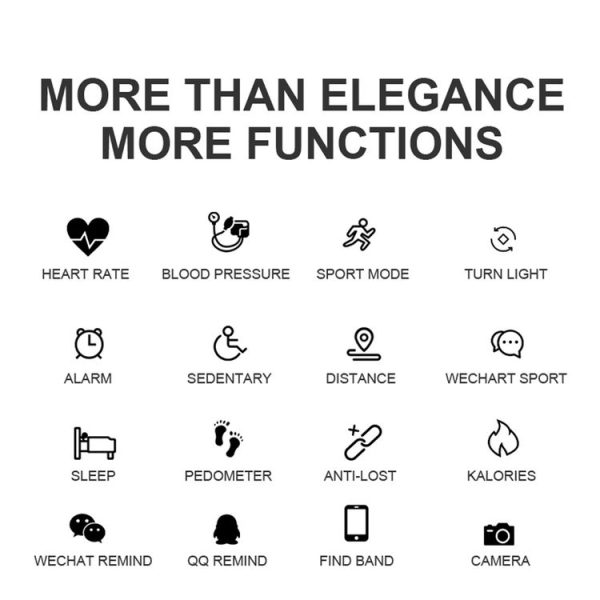 H8 0.96 inch TFT Color Screen Fashion Smart Watch IP67 Waterproof, Support Message Reminder / Heart Rate Monitor / Blood Pressure Monitoring / Sleeping Monitoring / Multiple Sport Mode (Rose Gold) - Image 3