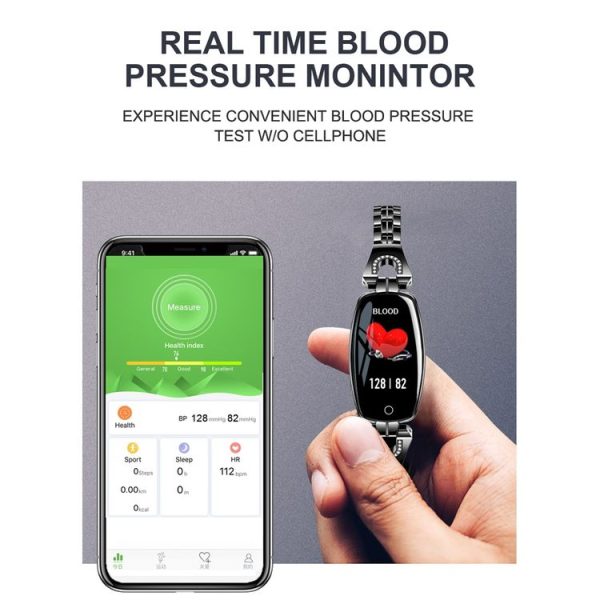 H8 0.96 inch TFT Color Screen Fashion Smart Watch IP67 Waterproof, Support Message Reminder / Heart Rate Monitor / Blood Pressure Monitoring / Sleeping Monitoring / Multiple Sport Mode (Rose Gold) - Image 6