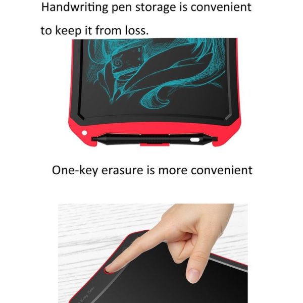 WP9309 8.5 inch LCD Monochrome Screen Writing Tablet Handwriting Drawing Sketching Graffiti Scribble Doodle Board for Home Office Writing Drawing (Black) - Image 8