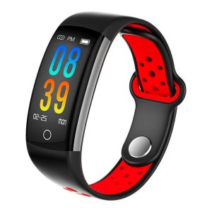 Q6 0.96 inches LCD Color Screen Smart Bracelet IP68 Waterproof, Support Call Reminder / Heart Rate Monitoring / Blood Pressure Monitoring / Blood Oxygen Monitor / Sleep Monitoring / Sedentary Reminder (Red)