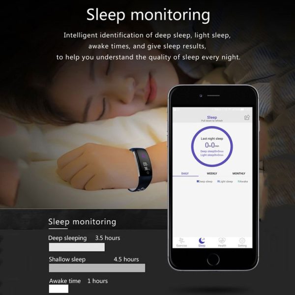 Q6 0.96 inches LCD Color Screen Smart Bracelet IP68 Waterproof, Support Call Reminder / Heart Rate Monitoring / Blood Pressure Monitoring / Blood Oxygen Monitor / Sleep Monitoring / Sedentary Reminder (Red) - Image 12