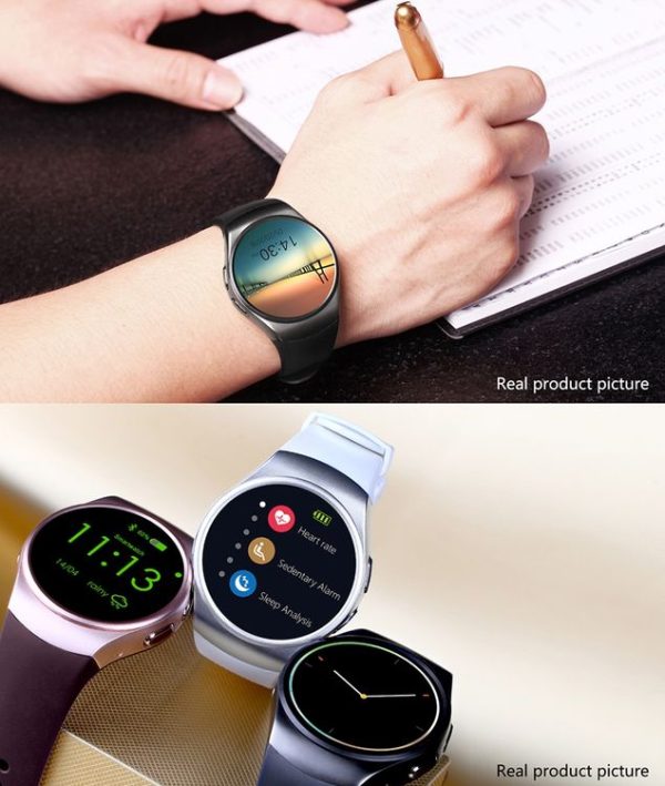 KW18 Bluetooth Smart Watch 1.3 inch IPS LCD Phone, Support Anti-lost / Heart Rate Monitor / Pedometer / Sleep Monitor / Sedentary Remind / GSM (Gold) - Image 16
