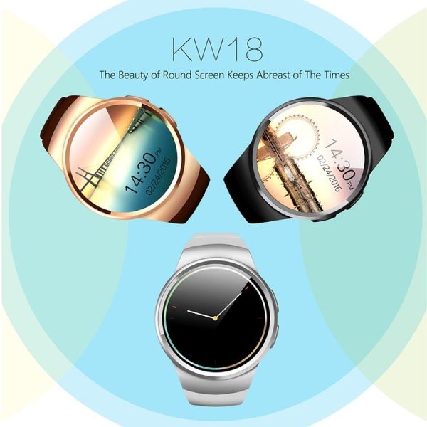 KW18 Bluetooth Smart Watch 1.3 inch IPS LCD Phone, Support Anti-lost / Heart Rate Monitor / Pedometer / Sleep Monitor / Sedentary Remind / GSM (Gold) - Image 4