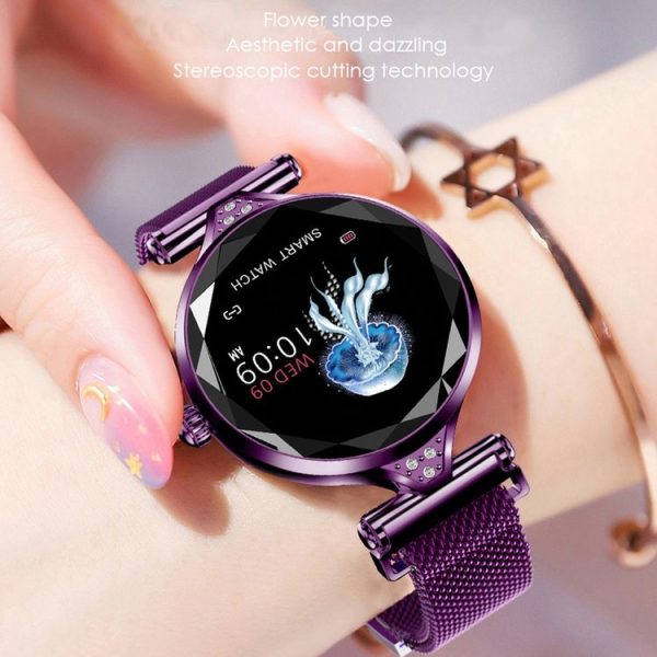 H1 1.04 inch IPS Color Screen Women Smartwatch IP67 Waterproof, Support Call Reminder / Heart Rate Monitoring / Blood Pressure Monitoring / Sedentary Reminder / Sleep Monitoring (Blue) - Image 4