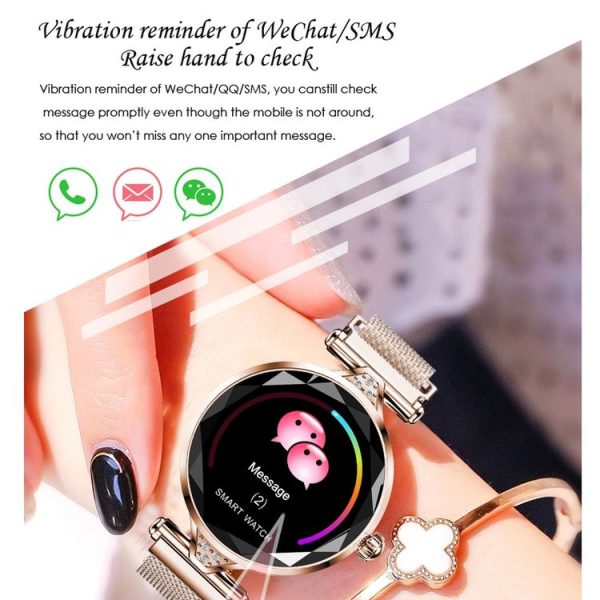 H1 1.04 inch IPS Color Screen Women Smartwatch IP67 Waterproof, Support Call Reminder / Heart Rate Monitoring / Blood Pressure Monitoring / Sedentary Reminder / Sleep Monitoring (Blue) - Image 8