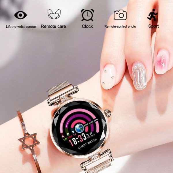 H1 1.04 inch IPS Color Screen Women Smartwatch IP67 Waterproof, Support Call Reminder / Heart Rate Monitoring / Blood Pressure Monitoring / Sedentary Reminder / Sleep Monitoring (Blue) - Image 9