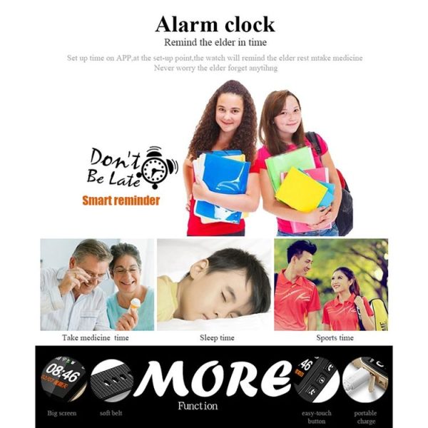 D99+ 1.22 inch HD LCD Screen GPS Smartwatch for the Elder Waterproof, Support GPS + LBS + WiFi Positioning / Two-way Dialing / Voice Monitoring / One-key First-aid / Wrist off Alarm / Safety Fence (Champagne Gold) - Image 15