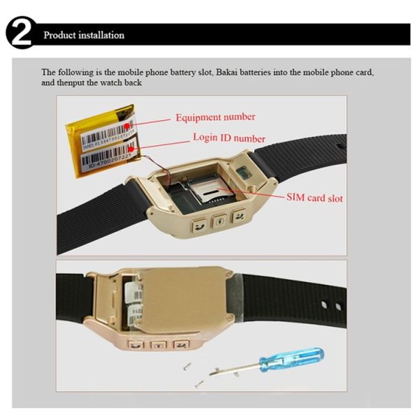 D99+ 1.22 inch HD LCD Screen GPS Smartwatch for the Elder Waterproof, Support GPS + LBS + WiFi Positioning / Two-way Dialing / Voice Monitoring / One-key First-aid / Wrist off Alarm / Safety Fence (Champagne Gold) - Image 19