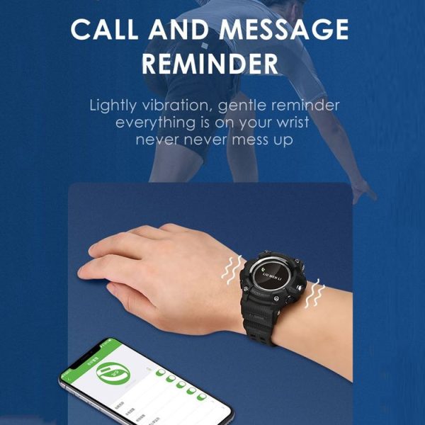 DOMINO A66 0.96 inch IPS Screen Smart Watch, Support Call Reminder / Heart Rate Monitoring / Pedometer / Sleep Monitoring / Sedentary Reminder (Black) - Image 13