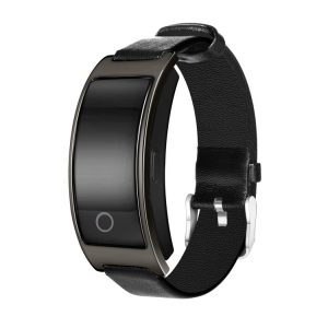 CK11S 0.66 inch Bluetooth Smart Bracelet, Support Blood Pressure / Blood Oxygen / Heart Rate Monitor / Pedometer / Calls Remind / Sleep Monitor / Weather and Temperature Reminding / Alarm / Anti-lost, Compatible with Android and iOS Phones (Black)
