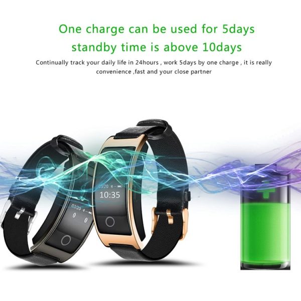 CK11S 0.66 inch Bluetooth Smart Bracelet, Support Blood Pressure / Blood Oxygen / Heart Rate Monitor / Pedometer / Calls Remind / Sleep Monitor / Weather and Temperature Reminding / Alarm / Anti-lost, Compatible with Android and iOS Phones (Black) - Image 14