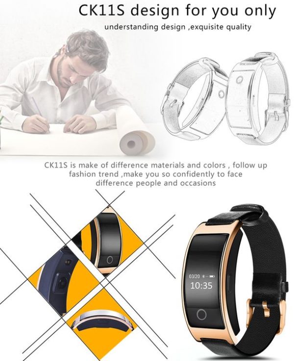 CK11S 0.66 inch Bluetooth Smart Bracelet, Support Blood Pressure / Blood Oxygen / Heart Rate Monitor / Pedometer / Calls Remind / Sleep Monitor / Weather and Temperature Reminding / Alarm / Anti-lost, Compatible with Android and iOS Phones (Black) - Image 6