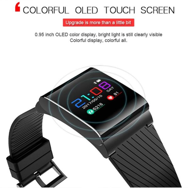 X9-PRO Bluetooth Smart Band Bracelet, 0.95 inch Touch Screen, IP67 Waterproof, Support Heart Rate Monitor / Blood Oxygen Monitor / Blood Pressure Monitor / Pedometer / Sleep Monitor / Drinking Water & Sedentary Reminder / Anti-lost / Call Reminder, Compatible with Android and iOS Phones (Black) - Image 8
