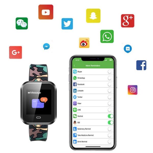 CD16 1.3 inch TFT Color Screen Smart Bracelet IP67 Waterproof, Camouflage Watchband, Support Call Reminder / Heart Rate Monitoring / Sleep Monitoring / Multi-sport Mode (Gold) - Image 10