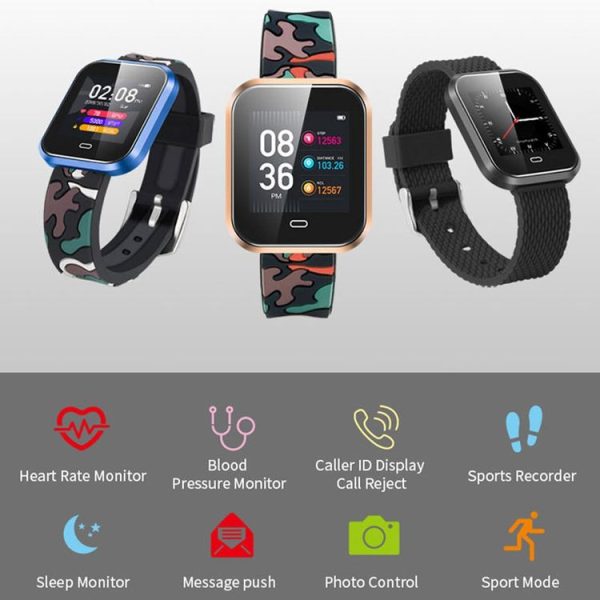 CD16 1.3 inch TFT Color Screen Smart Bracelet IP67 Waterproof, Camouflage Watchband, Support Call Reminder / Heart Rate Monitoring / Sleep Monitoring / Multi-sport Mode (Gold) - Image 3