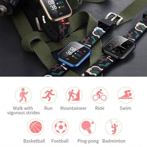 CD16 1.3 inch TFT Color Screen Smart Bracelet IP67 Waterproof, Camouflage Watchband, Support Call Reminder / Heart Rate Monitoring / Sleep Monitoring / Multi-sport Mode (Gold) - Image 8