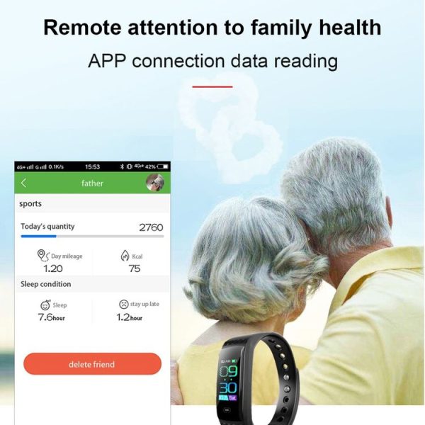 CK17S 0.96 inches IPS Screen Smart Bracelet IP67 Waterproof, Support Call Reminder / Heart Rate Monitoring / Blood Pressure Monitoring / Sleep Monitoring (Black) - Image 11